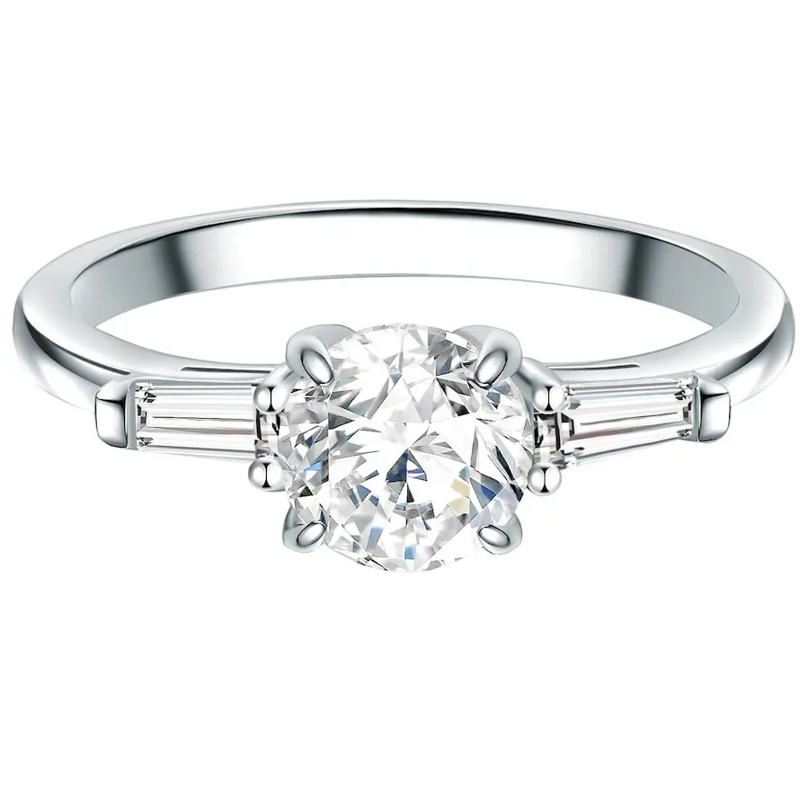 Trilani Ring Sterling Silber Zirkonia in Silber Ringe 1 ct Damen