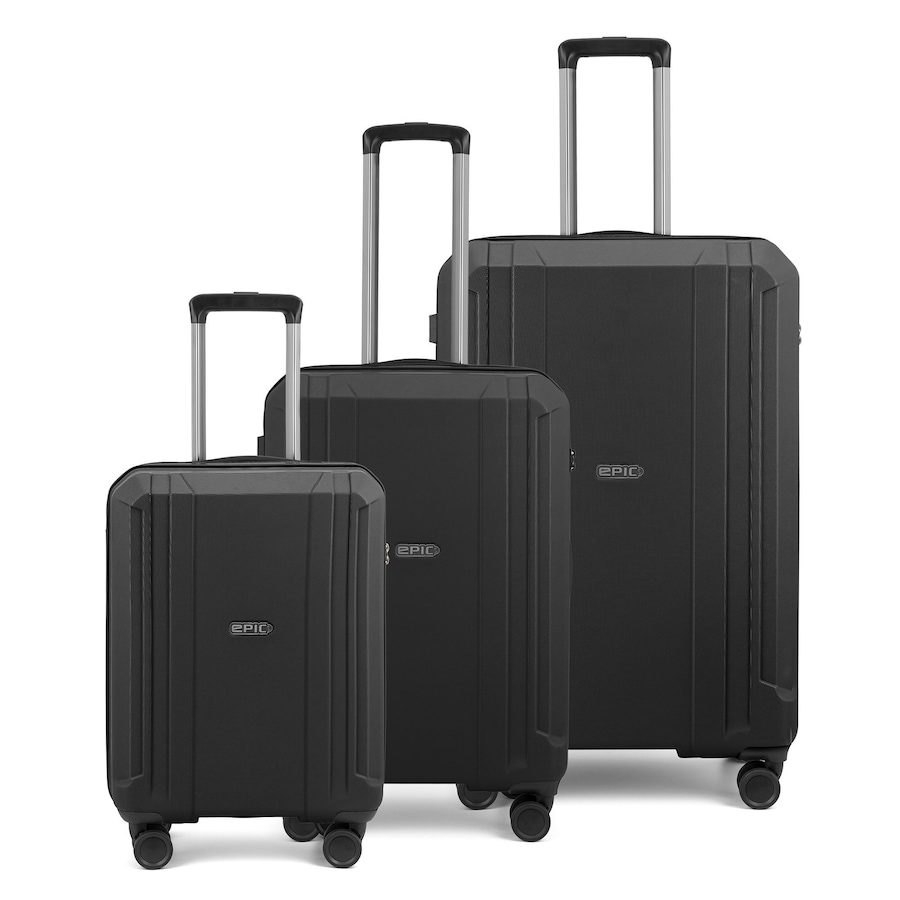 Epic Airwave NEO 4 Rollen Kofferset 3-teilig Reisetaschen 1 ct Schwarz Herren