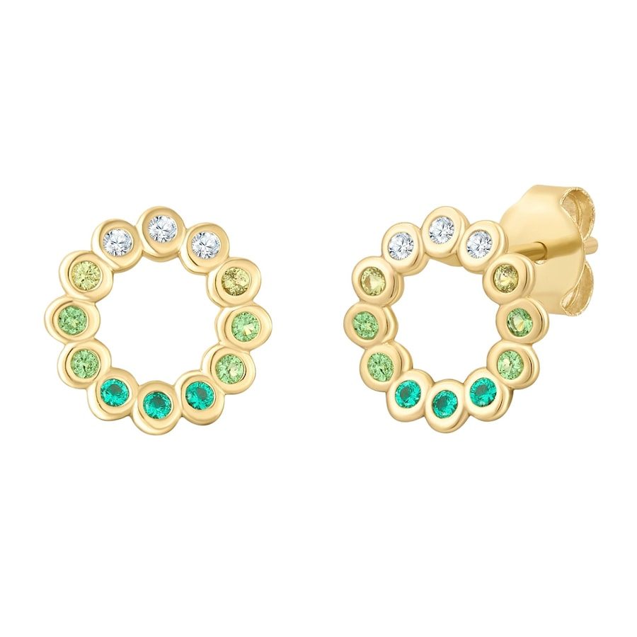 Glanzstücke München Ohrstecker aus Sterling Silber in Gelbgold mit Zirkonia Ohrringe 1 ct Damen