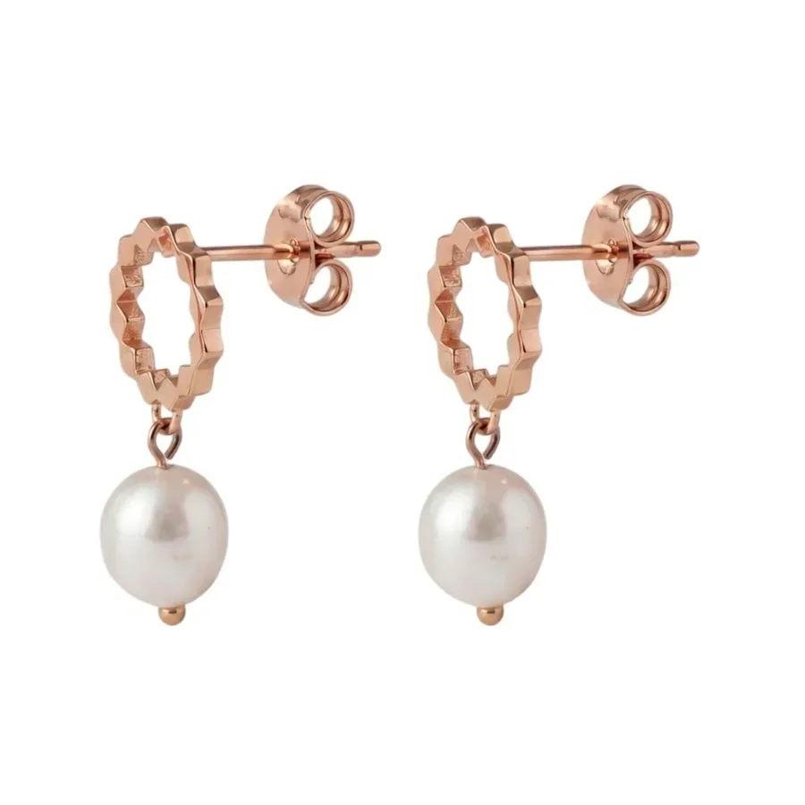 Purelei Aura Pearl Ohrringe 100% Edelstahl 1 ct Hellbraun
