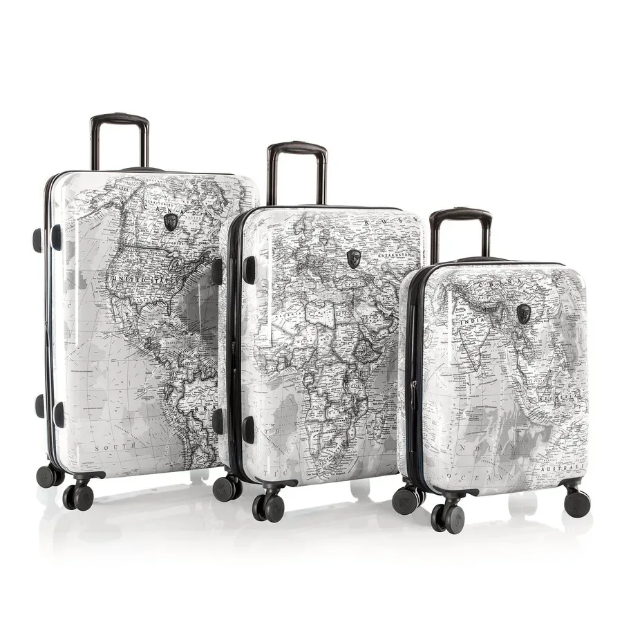 Heys Black Camo 4 Rollen Kofferset 3-teilig mit Dehnfalte Reisetaschen 1 ct Grau Herren