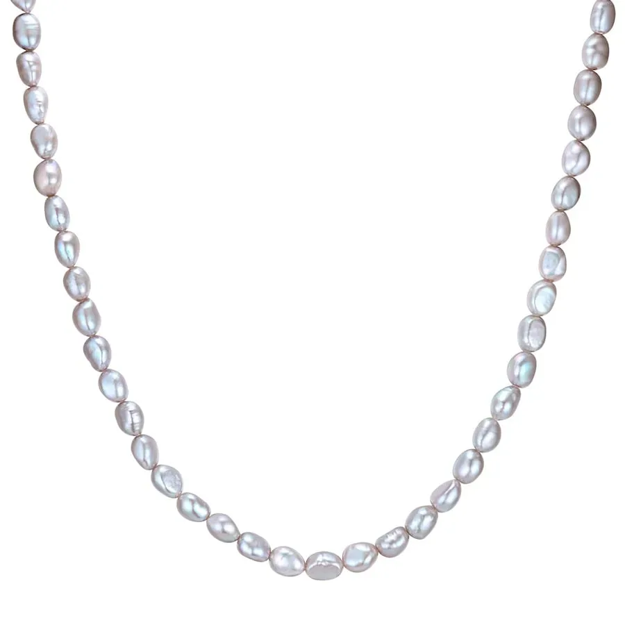 Valero Pearls Perlen-Kette Sterling Silber Süßwasser-Zuchtperle in Silber Ketten 1 ct Damen