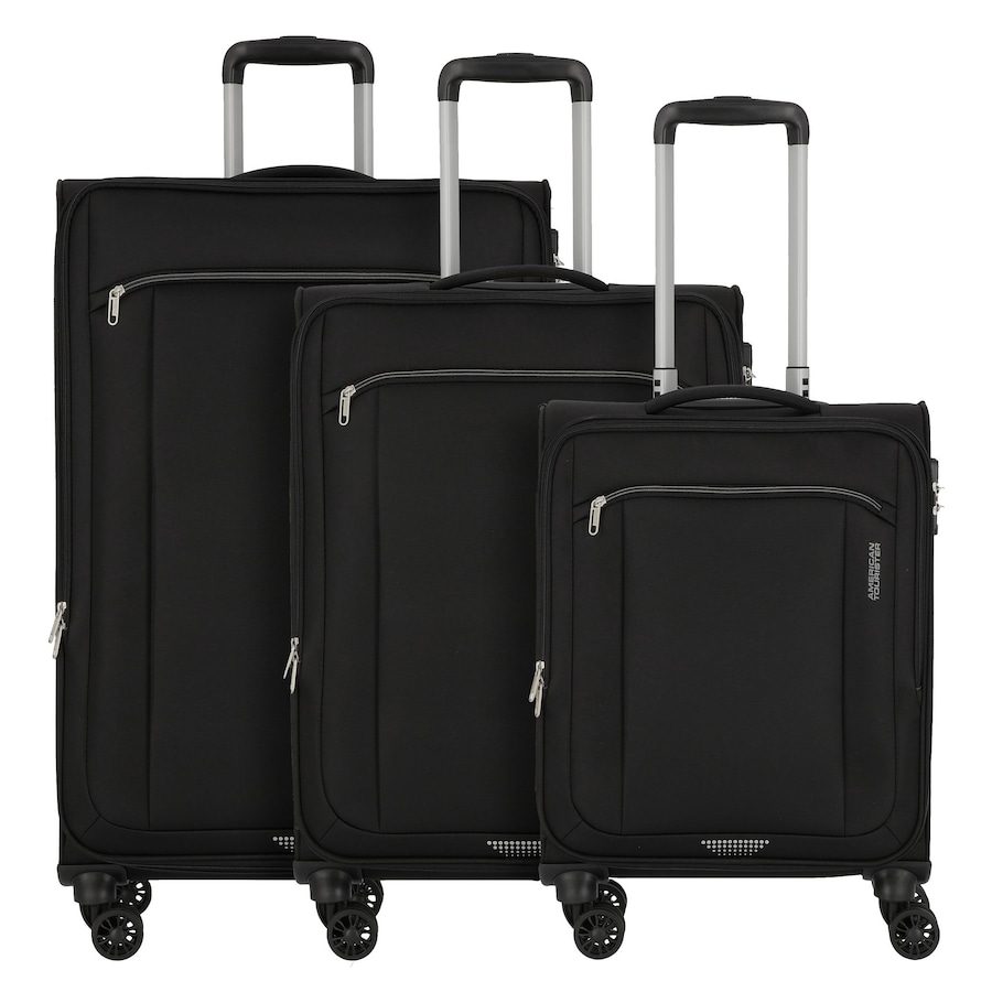 American Tourister Avantour 4 Rollen Kofferset 3-teilig mit Dehnfalte Reisetaschen 1 ct Schwarz Herren