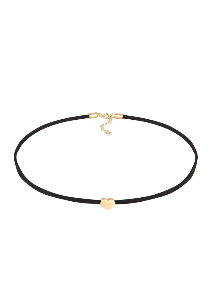 Elli Choker Herz Satinband 925 Silber Ketten 1 ct Damen