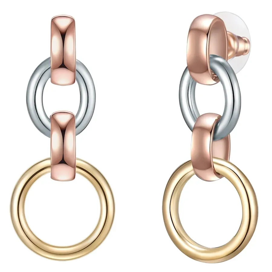 Lulu & Jane - Ohrhänger, 43mm, Goldrosa