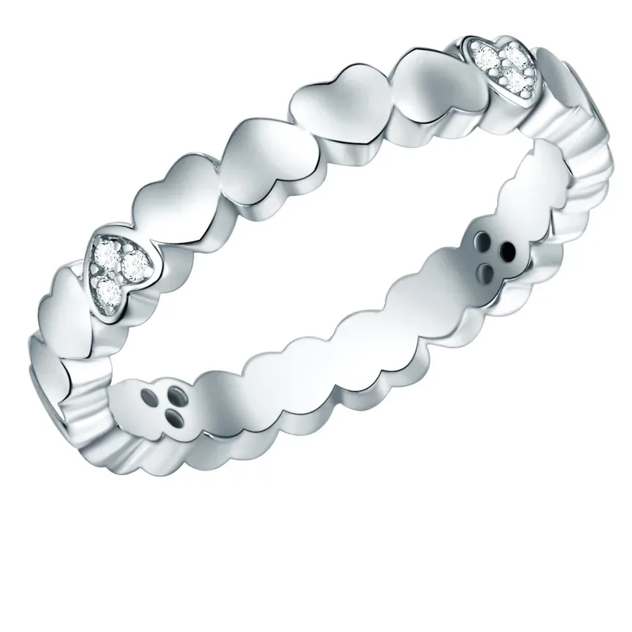 Rafaela Donata Ring Herz Sterling Silber Zirkonia in Silber Ringe 1 ct Damen