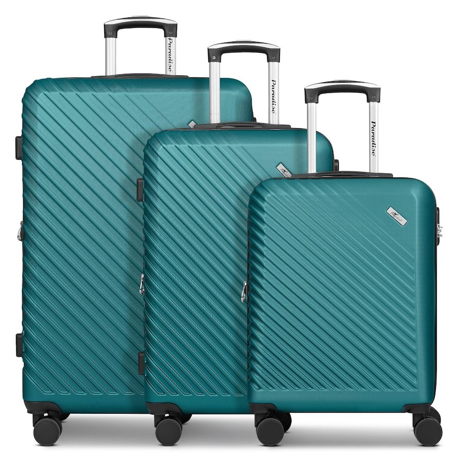 CHECK.IN Paradise 2.0 4 Rollen Kofferset 3-teilig mit Dehnfalte Rabattaktion 1 ct Petrol Herren