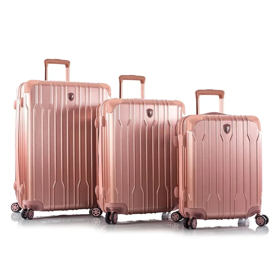 Heys Xtrak 4 Rollen Kofferset 3-teilig mit Dehnfalte Reisetaschen 1 ct Coral Herren