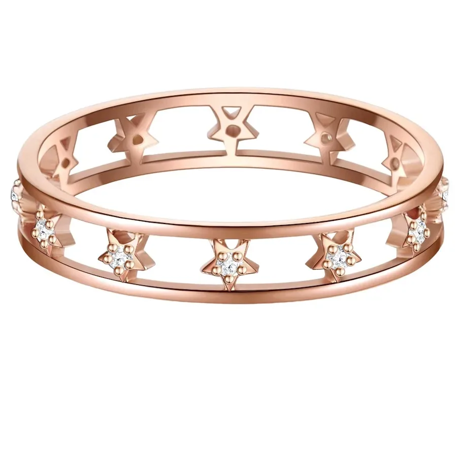 Glanzstücke München Ring Sterne Sterling Silber Zirkonia in Roségold Ringe 1 ct Damen