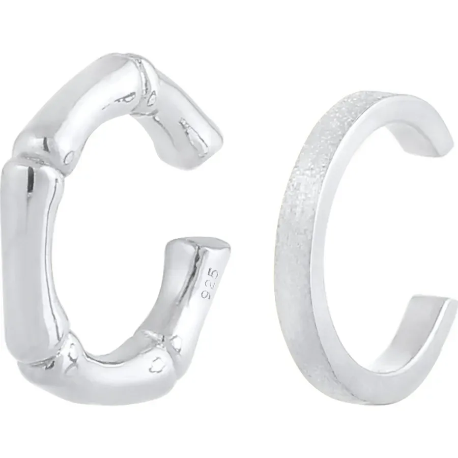 Elli - Ohrringe Earcuff Set, One Size, Silber