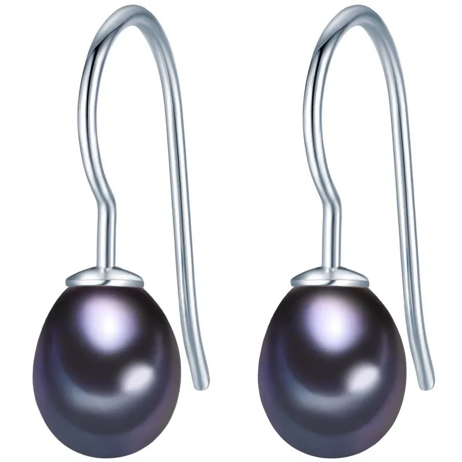 Valero Pearls - Perlen-Ohrhänger, 25mm, Silber