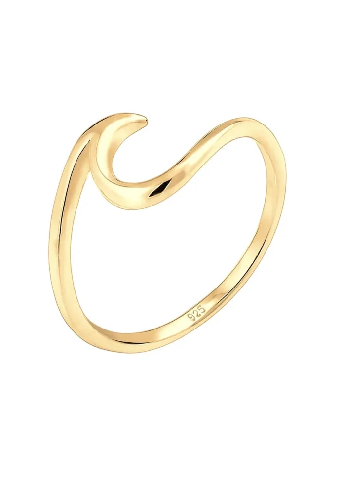 Elli Wellen Wave Strand Trend 925 Sterling Silber Ringe 1 ct Damen