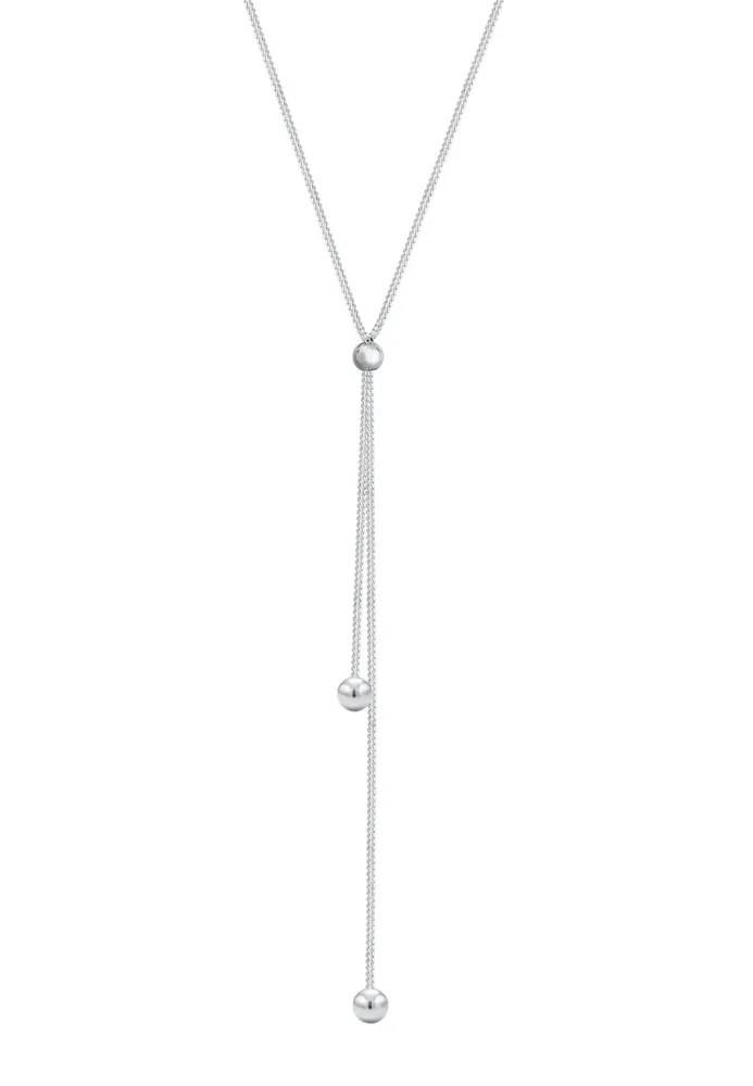 Elli Y-Kette Kugel Ball Rund Verstellbar 925 Silber Ketten 1 ct Damen