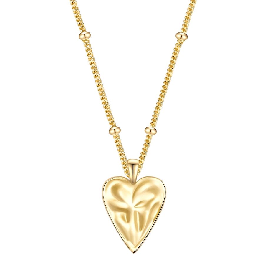 Glanzstücke München Halskette Herz aus Sterling Silber in gelbgold Ketten 1 ct Damen