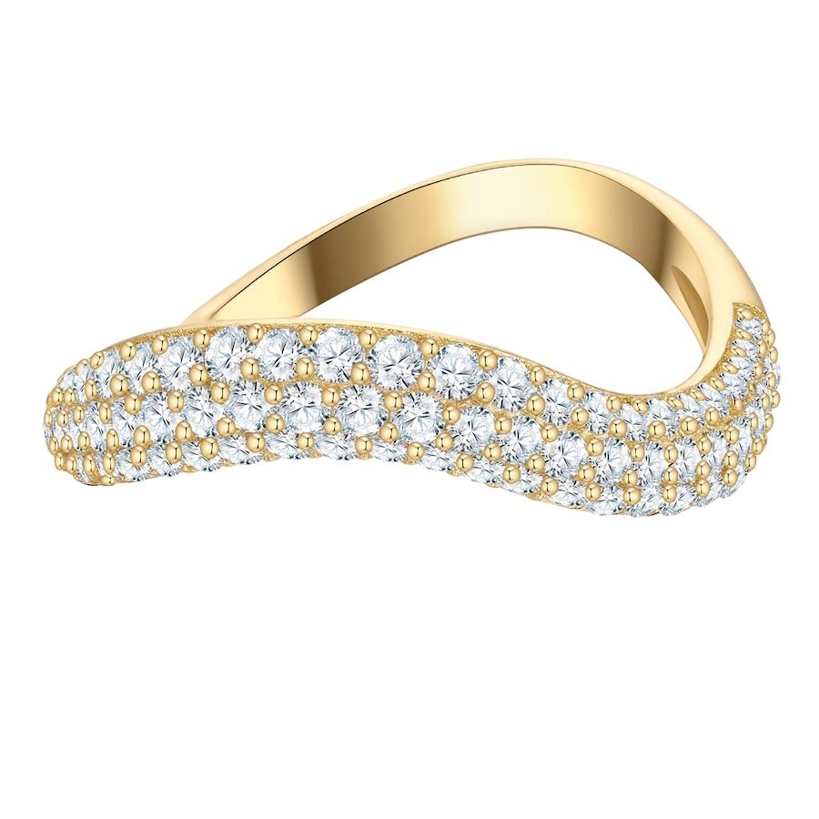 Glanzstücke München Ring aus Sterling Silber in gelbgold mit Zirkonia Ringe 1 ct Damen