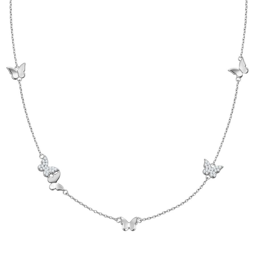 Glanzstücke München Halskette Schmetterling aus Sterling Silber in silber mit Zirkonia Ketten 1 ct Damen
