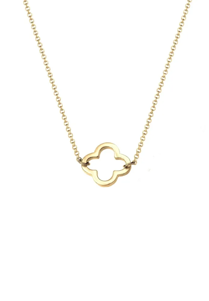 Elli Kleeblatt Glücksbringer Filigran Trend 925 Sterling Silber Ketten 1 ct Damen