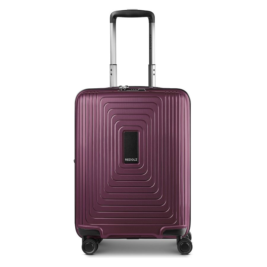 Redolz Essentials 14 4 Rollen Kabinentrolley 55 cm mit Dehnfalte Reisetaschen 1 ct Rot Herren