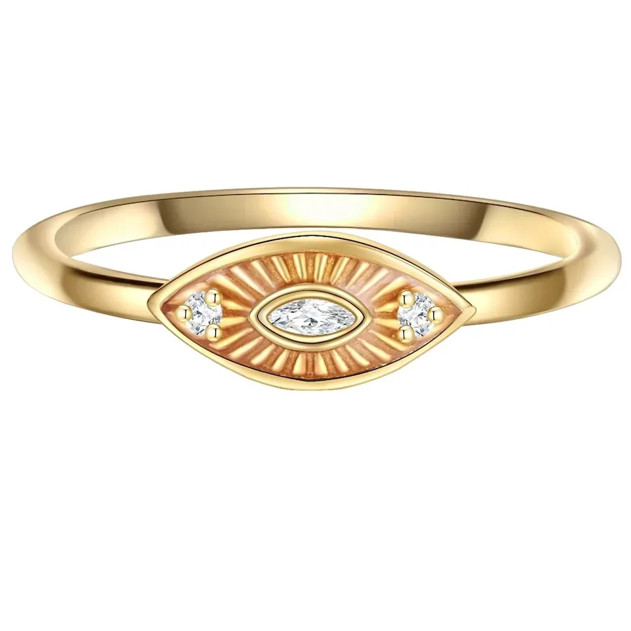 Glanzstücke München Ring aus Sterling Silber in gelbgold mit Zirkonia Ringe 1 ct Damen