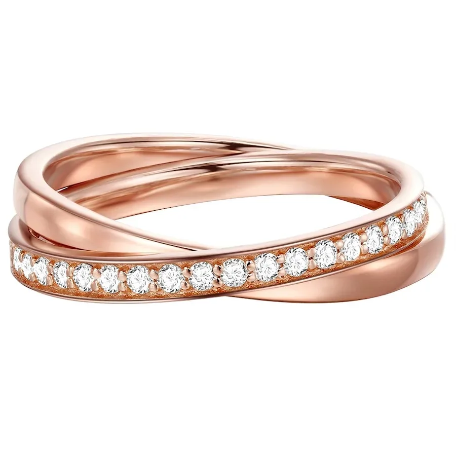 Glanzstücke München Ring aus Sterling Silber in roségold mit Zirkonia Ringe 1 ct Damen