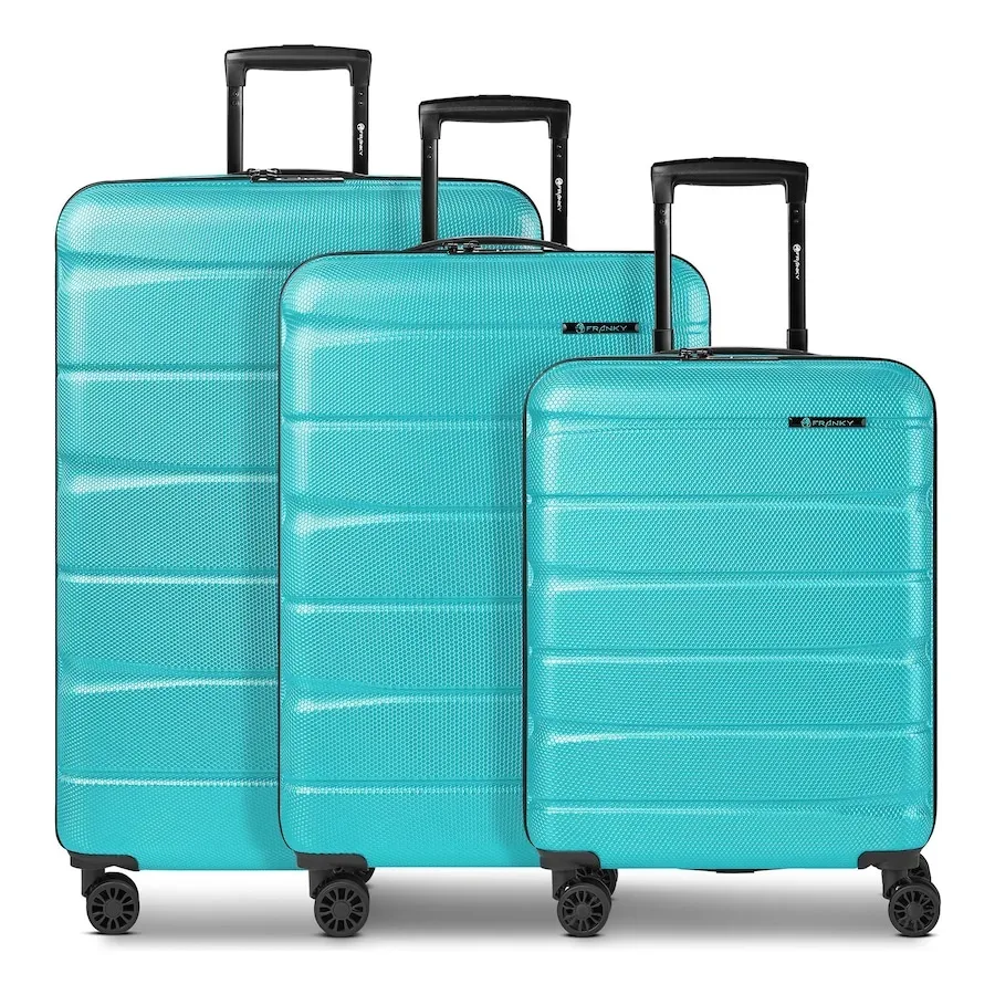 Franky Munich 4.0 4 Rollen Kofferset 3-teilig mit Dehnfalte Reisetaschen 1 ct Petrol Herren