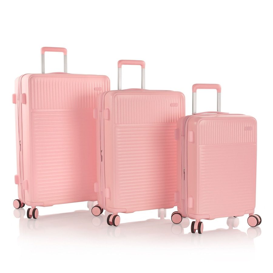 Heys Pastel 4 Rollen Kofferset 3-teilig mit Dehnfalte Reisetaschen 1 ct Coral Herren