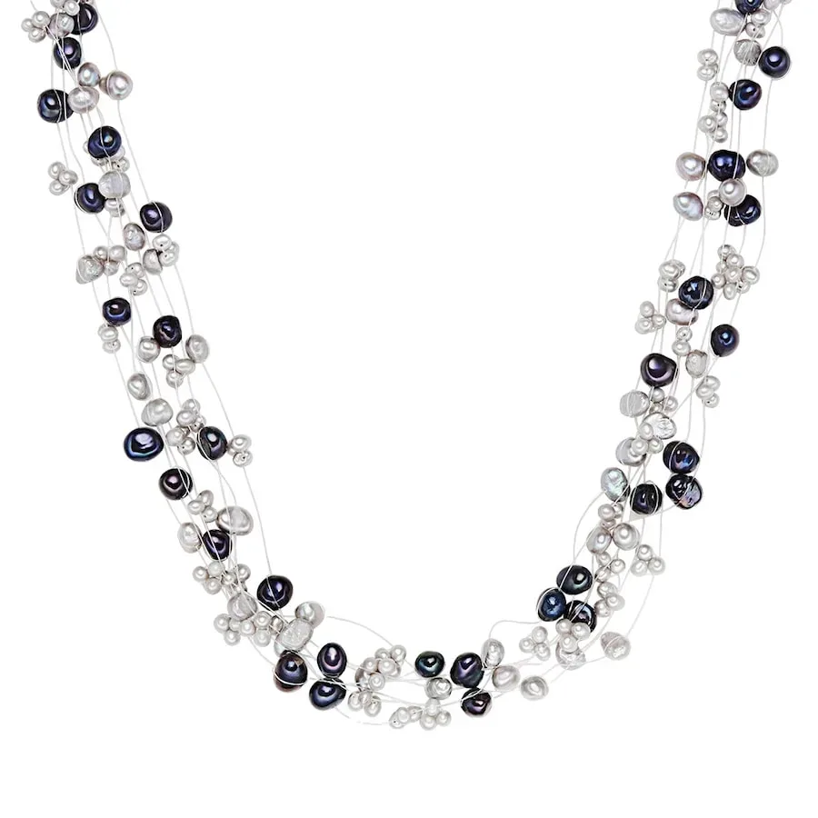 Valero Pearls Perlen-Kette aus Sterling Silber in silber mit Süßwasser-Zuchtperle Ketten 1 ct Damen