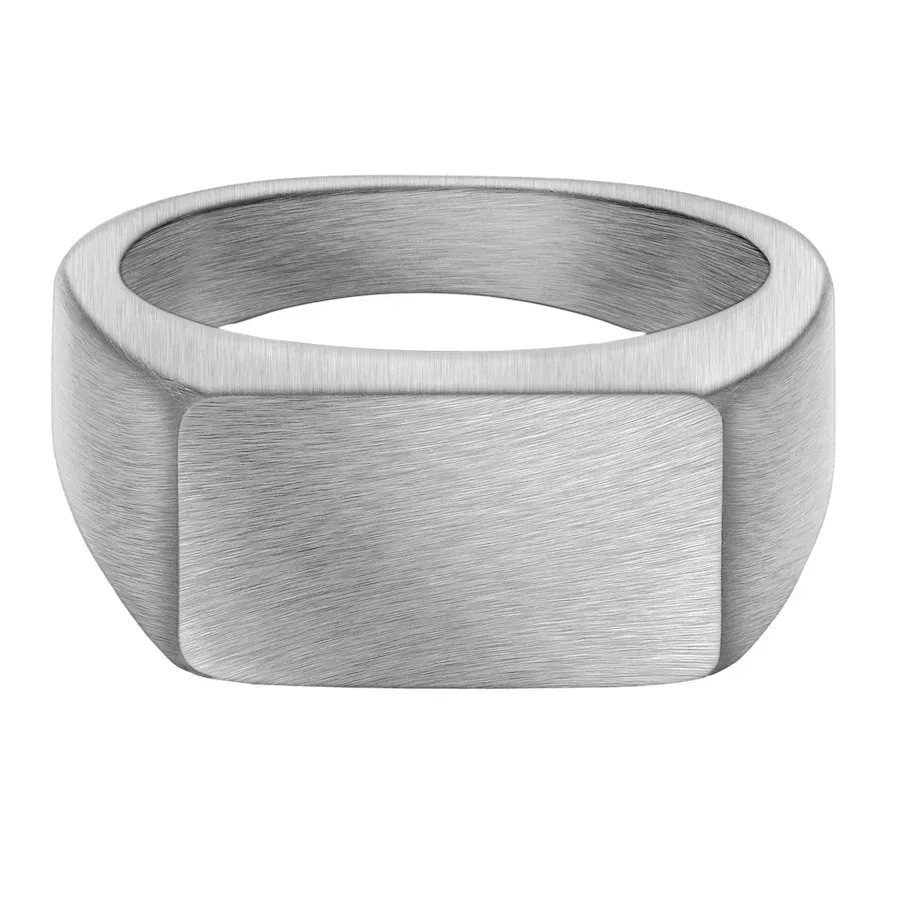 True Rebels Ring aus Edelstahl in silber Herrenschmuck 1 ct Herren