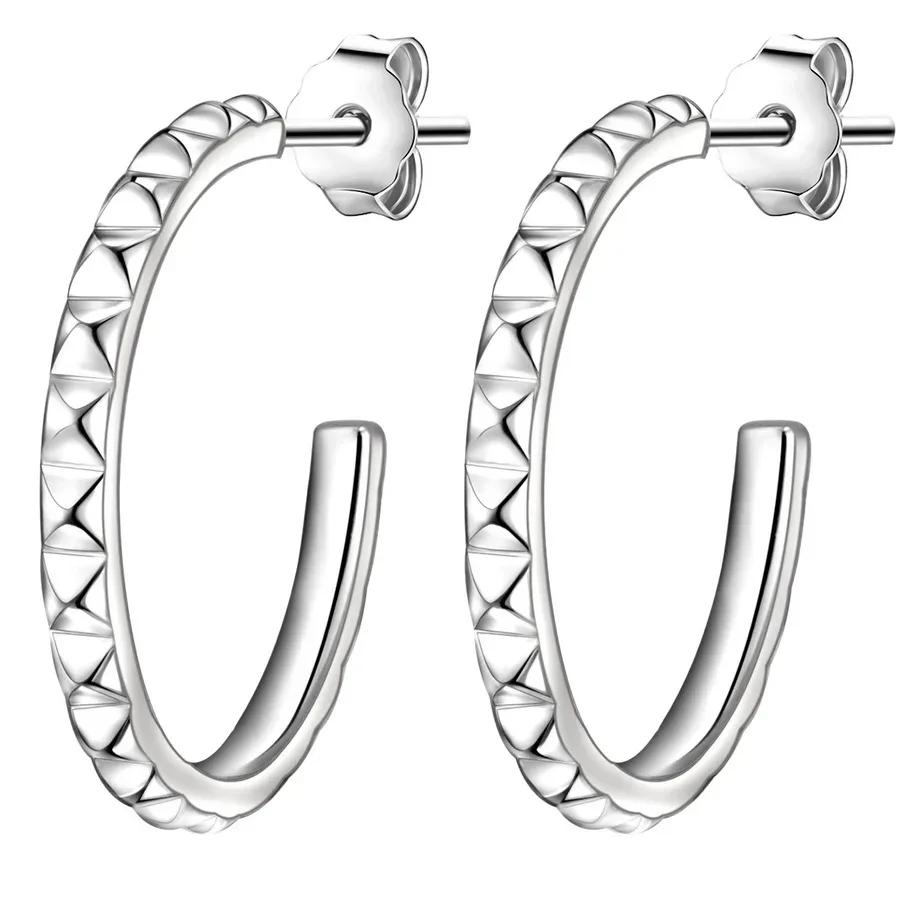 Glanzstücke München Creolen Sterling Silber in Silber Ohrringe 1 ct Damen