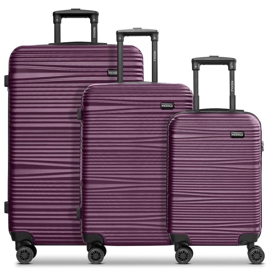 Redolz Essentials 16 3-SET 4 Rollen Kofferset 3-teilig Reisetaschen 1 ct Braun Herren