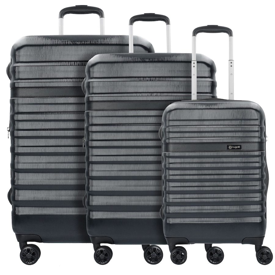 Bugatti Corium 4-Rollen Kofferset 3tlg. Reisetaschen 1 ct Schwarz Herren