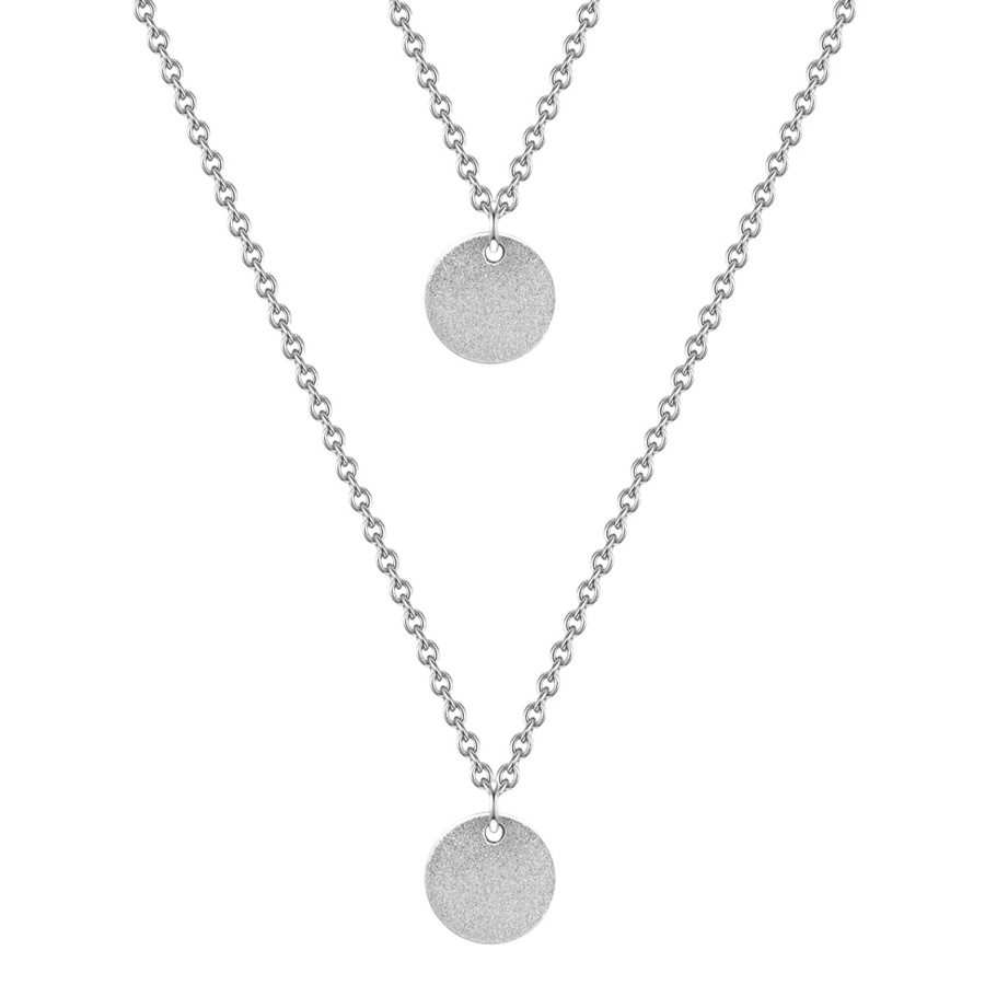 Glanzstücke München Halskette Kreis Sterling Silber in Silber Ketten 1 ct Damen