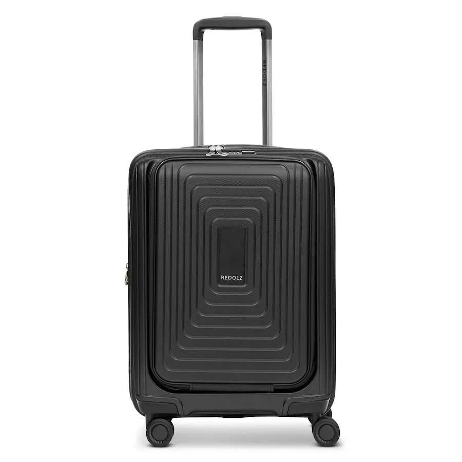 Redolz Essentials 14 4 Rollen Kabinentrolley S 55 cm Laptopfach mit Dehnfalte Reisetaschen 1 ct Schwarz Herren