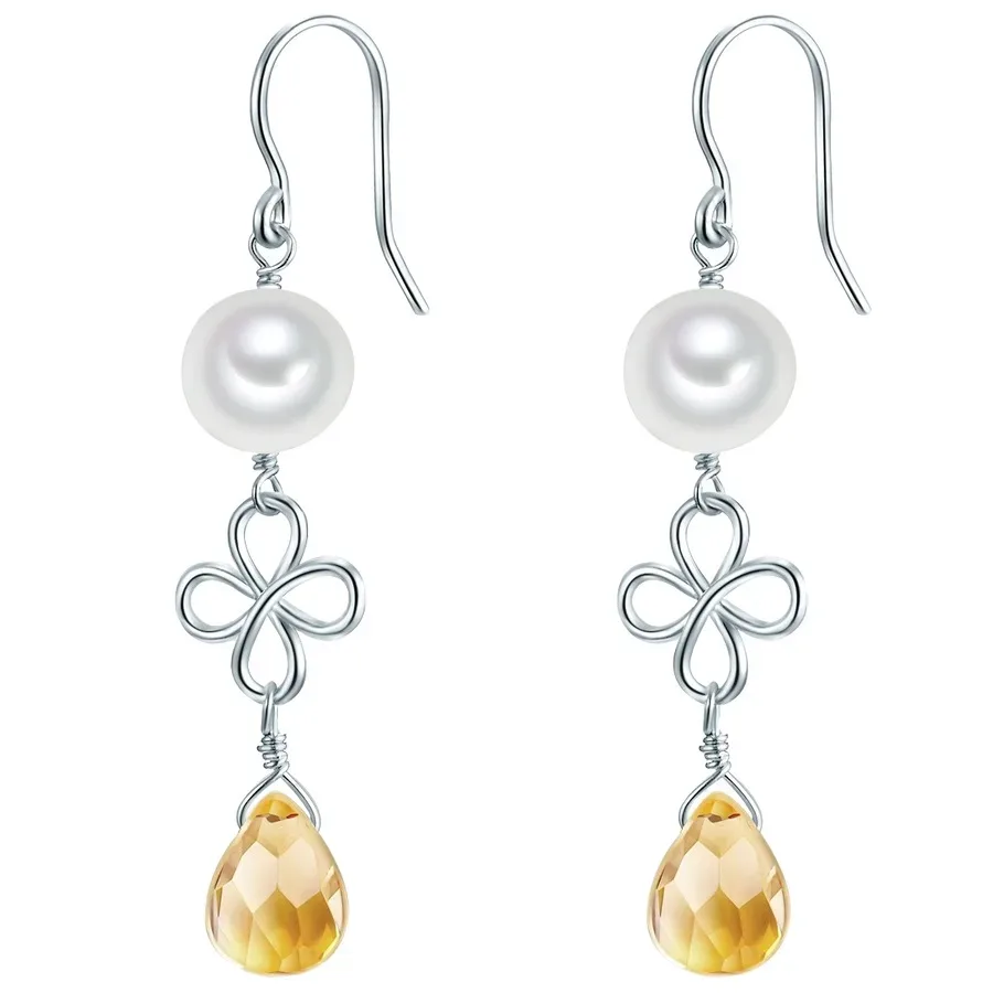 Valero Pearls - Ohrhänger, 45mm, Silber