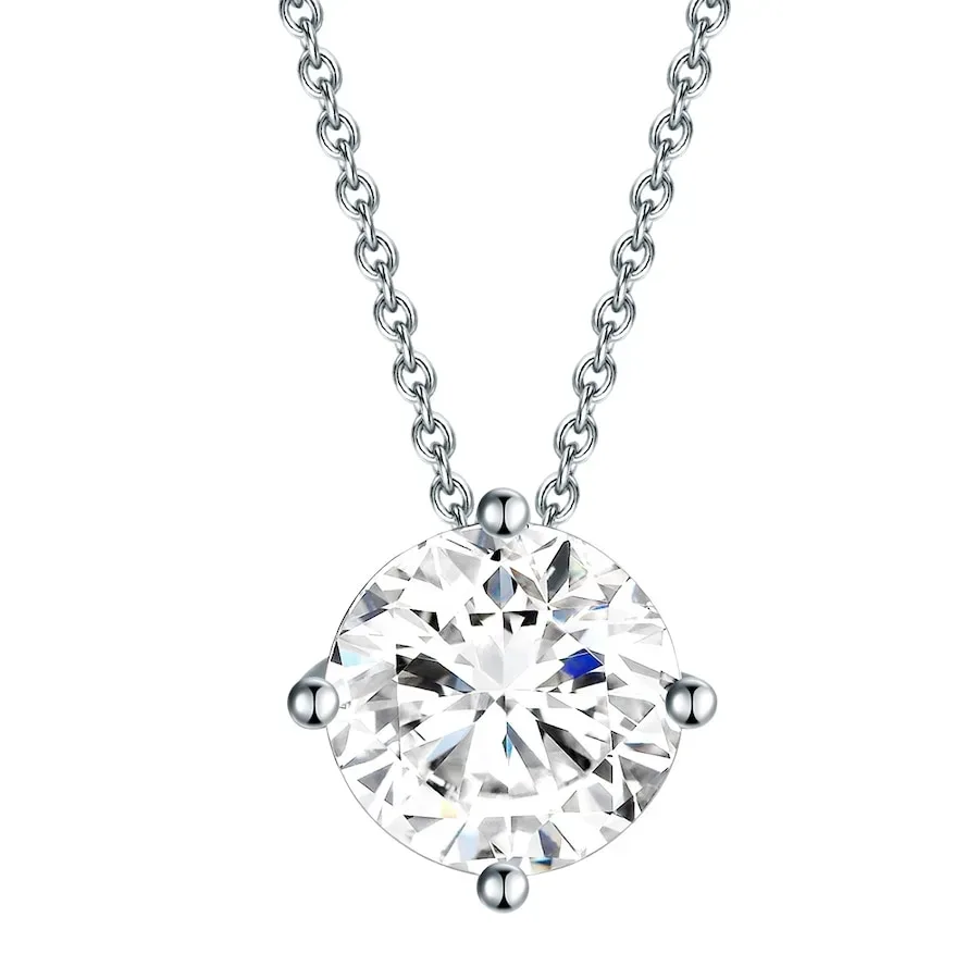 Trilani Halskette Sterling Silber Zirkonia in Silber Ketten 1 ct Damen