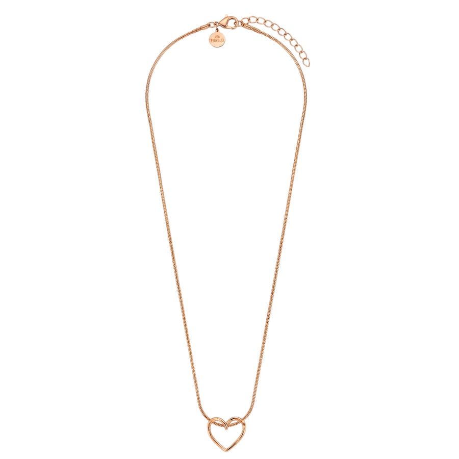 Purelei Hearts Of Love Kette 100% Edelstahl Ketten 1 ct Hellbraun