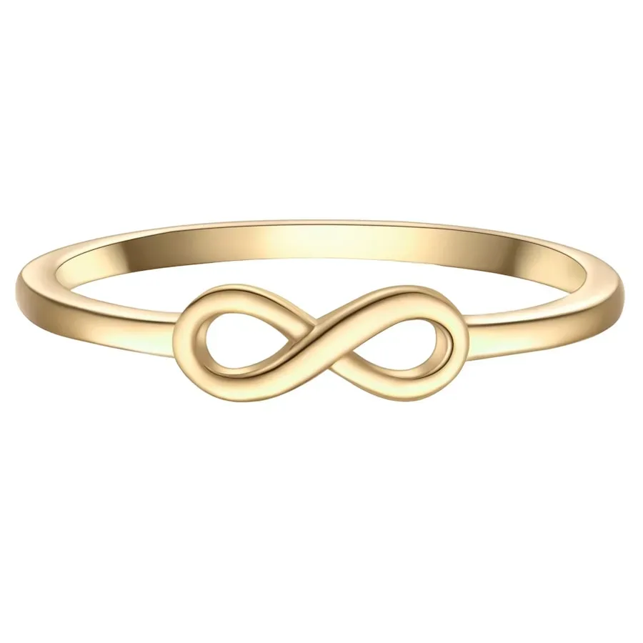 Glanzstücke München Ring Infinity aus Sterling Silber in gelbgold Ringe 1 ct Damen