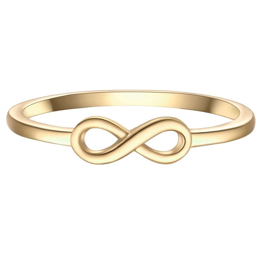 Glanzstücke München Ring Infinity aus Sterling Silber in gelbgold Ringe 1 ct Damen