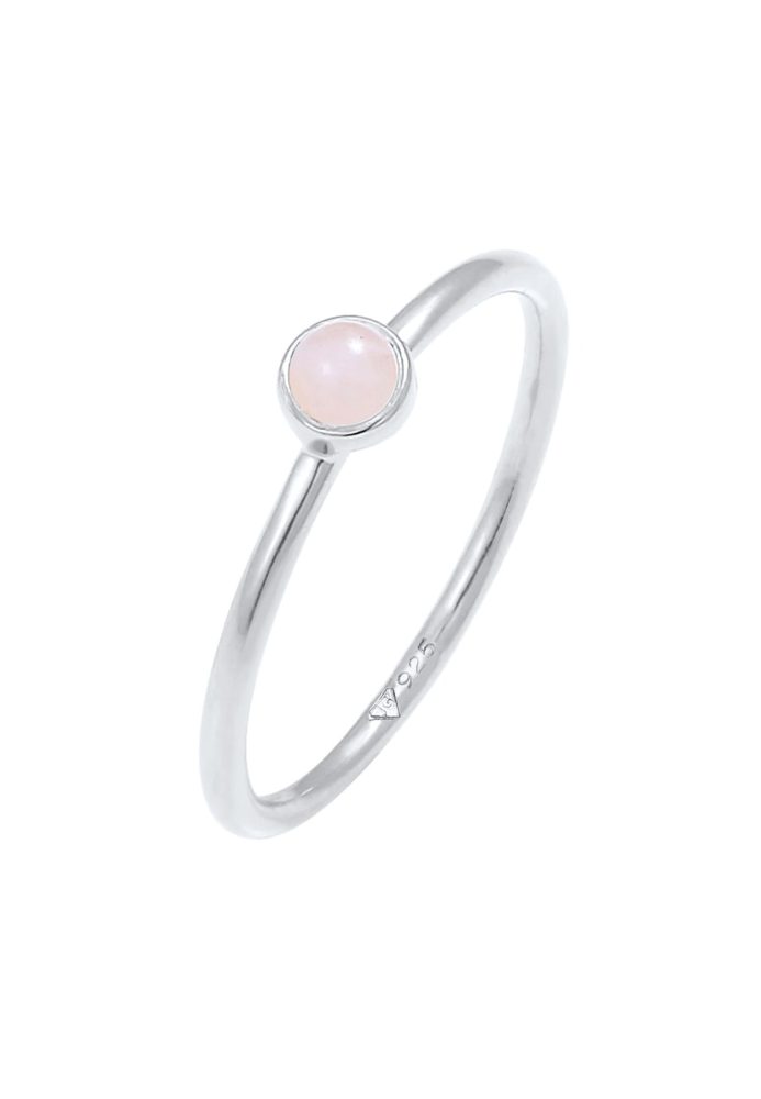 Elli - Ring Rosenquarz, 54mm, Silber