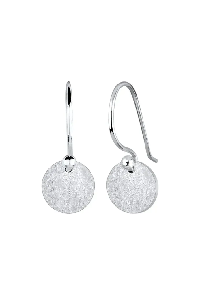 Elli Kreis Geo Rund Trend Minimal Matt 925 Silber Ohrringe 1 ct Damen