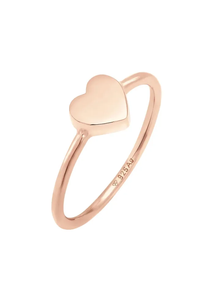 Elli Herz Love Liebe Valentinstag 925 Sterling Silber Ringe 1 ct Damen