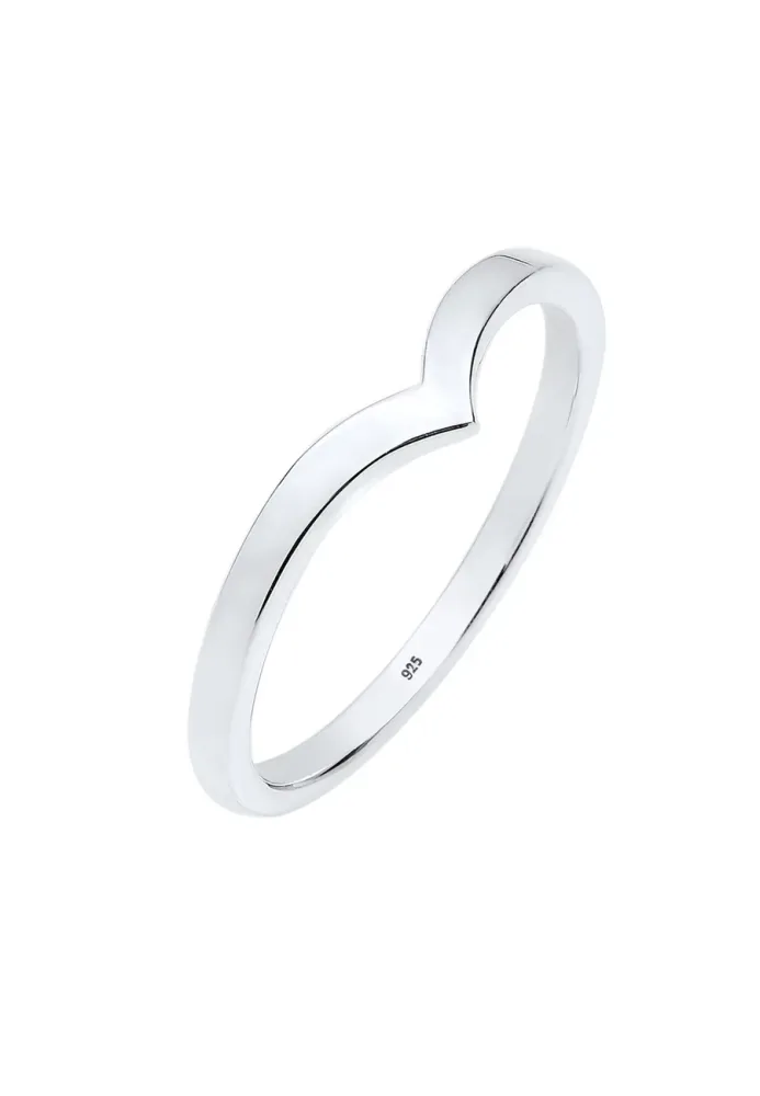 Elli V-Stacking Geo Trend Blogger 925 Sterling Silber Ringe 1 ct Damen