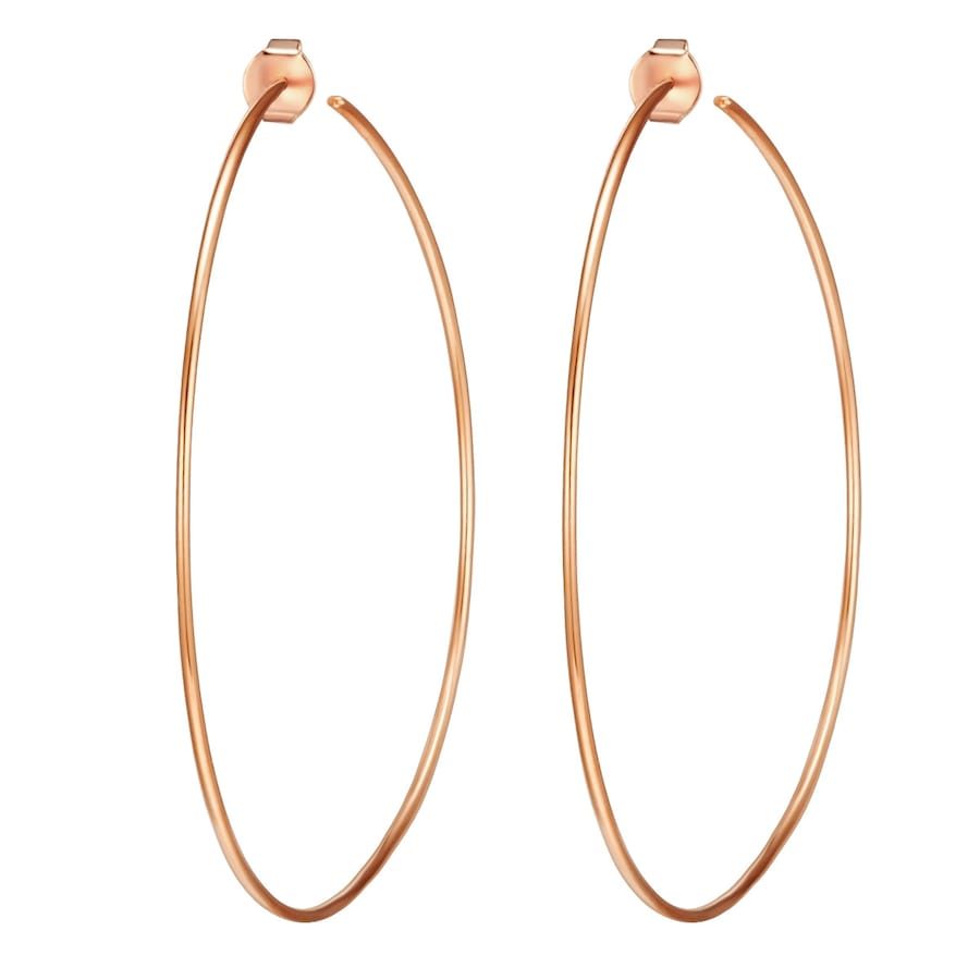 Lulu & Jane Creolen Messing in Silber Ohrringe 1 ct Damen