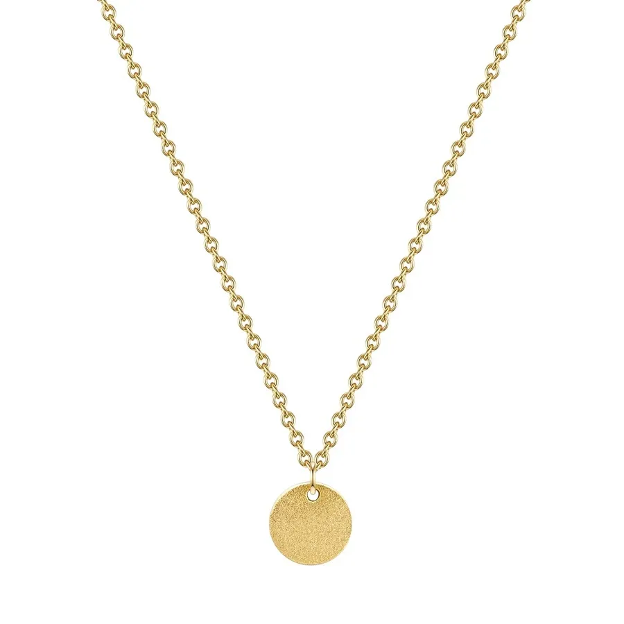 Glanzstücke München Halskette Kreis Sterling Silber in Gelbgold Ketten 1 ct Damen