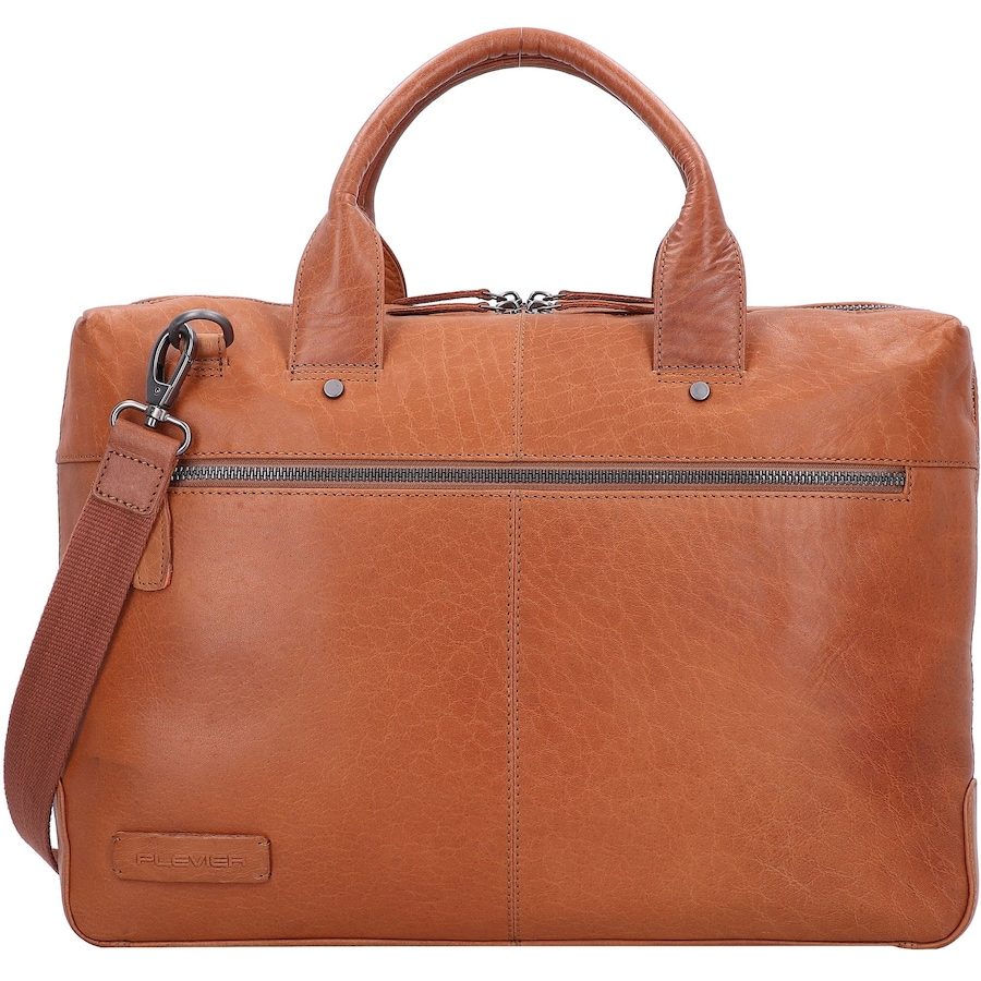 Plevier Rock Flint Aktentasche RFID Schutz Leder 41 cm Laptopfach Laptoptaschen 1 ct Braun Herren