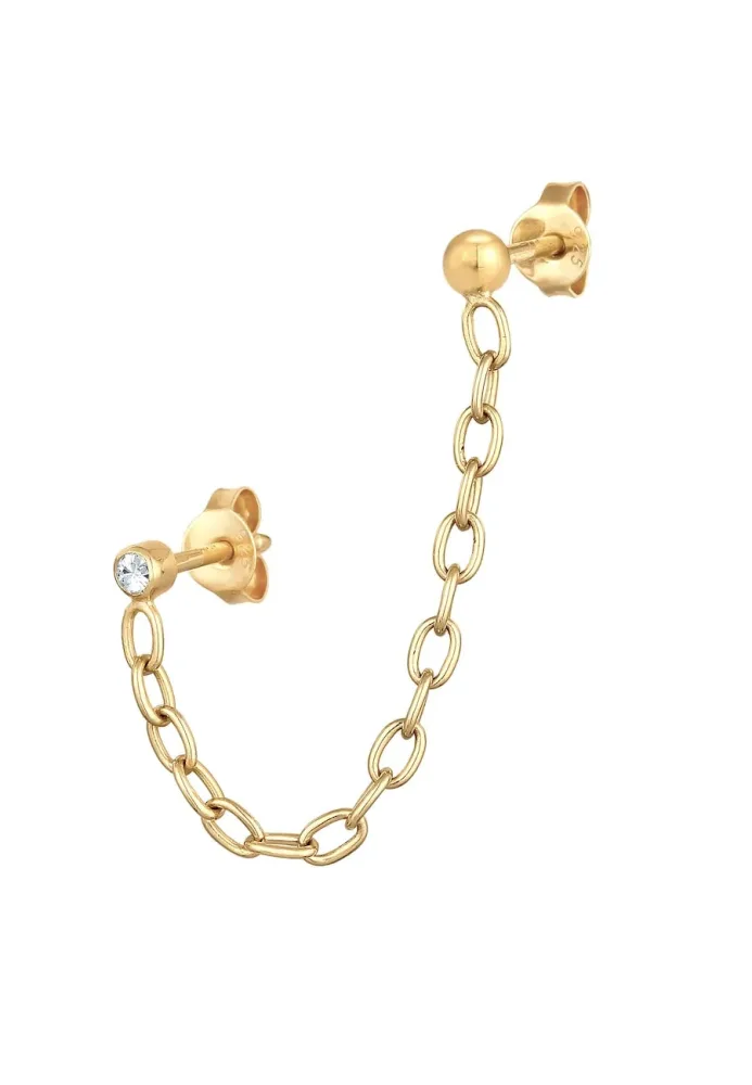 Elli Kette Piercing 925 Silber, mit Kristallen von Swarovski® Ohrringe 1 ct Damen