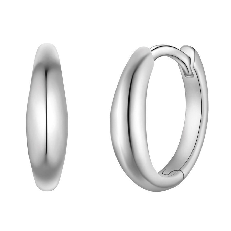 Glanzstücke München Creolen aus Sterling Silber in silber Ohrringe 1 ct Damen
