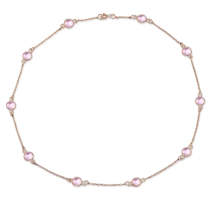 Ailoria LAVANDE Halskette Pink Quarz Ketten 1 ct Damen