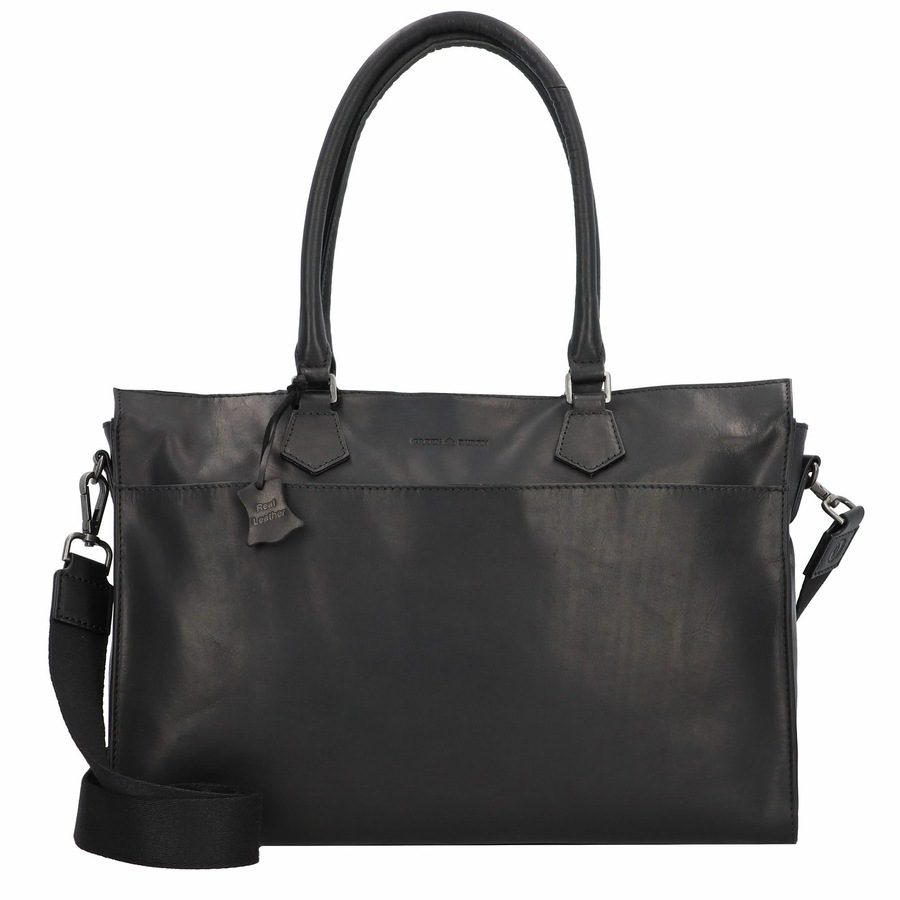 Greenburry Pure Black Schultertasche Handtaschen 1 ct Schwarz Damen
