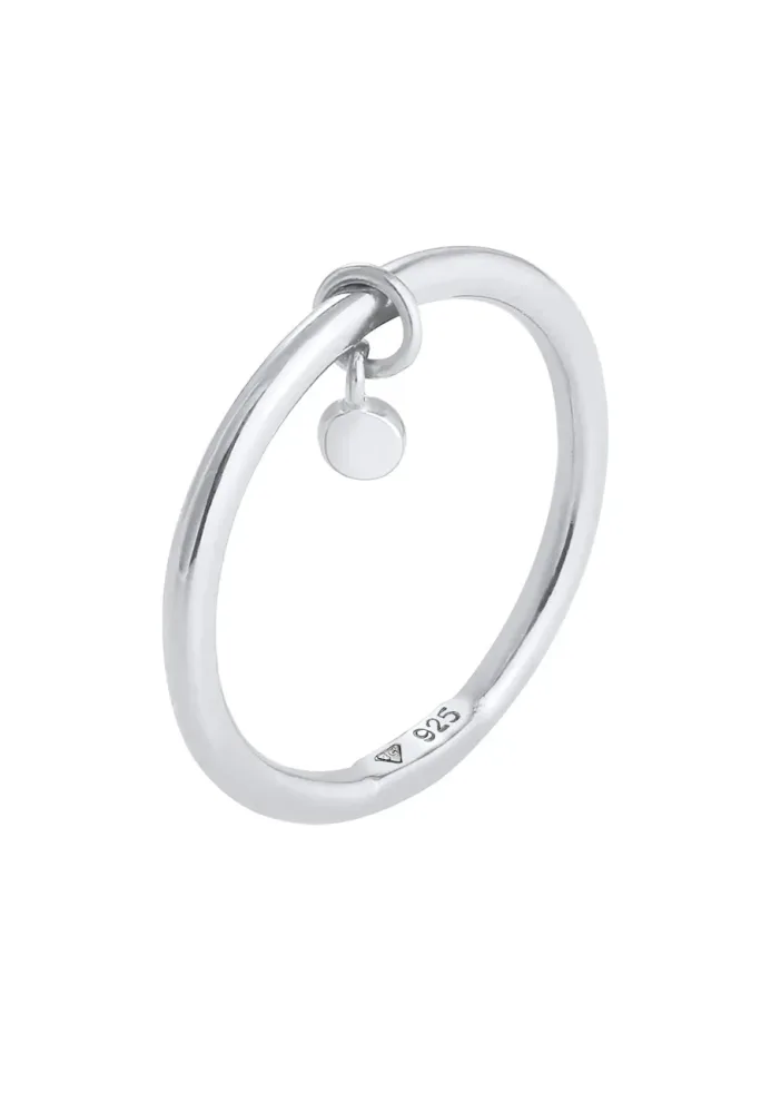 Elli Bandring Stapelring Rund Plättchen Basic 925 Ring Ringe 1 ct Damen